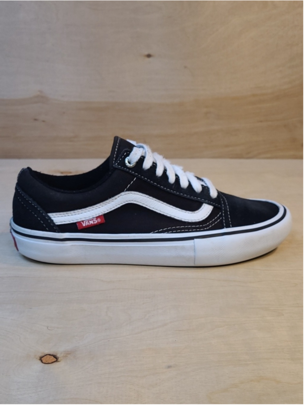 Vans Old Skool Pro Classic Black and White Sneakers Size 4.5 Youth 6 Women's